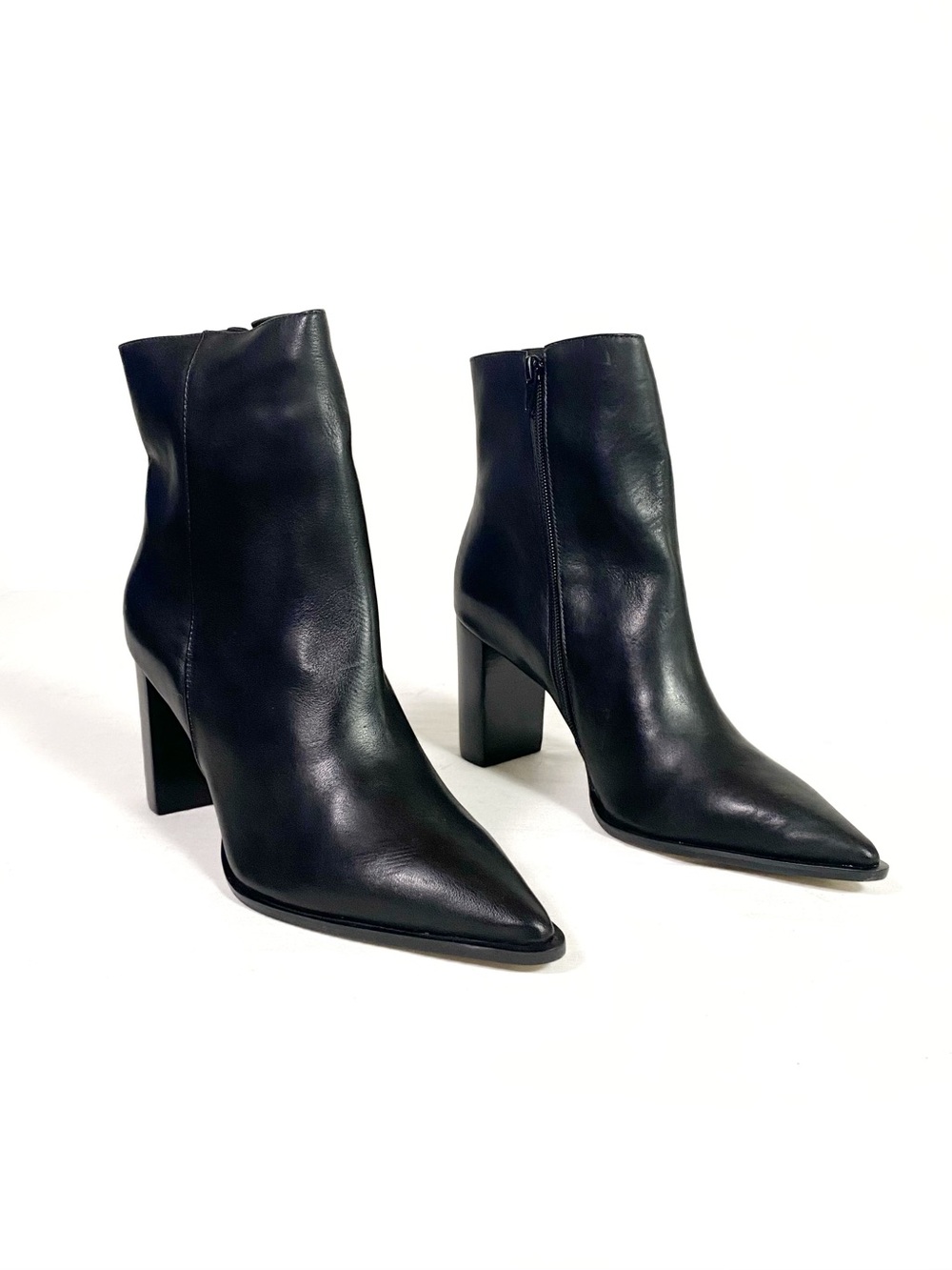 Able The Amber Leather Ankle Boot Black